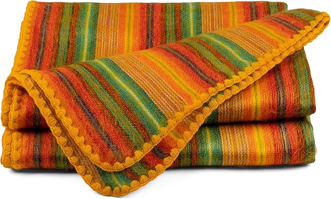 QISU Alpaca Wool Blanket Throw | Large, Variegated | 85 x 65 inches | Ultra-Soft - Image 3