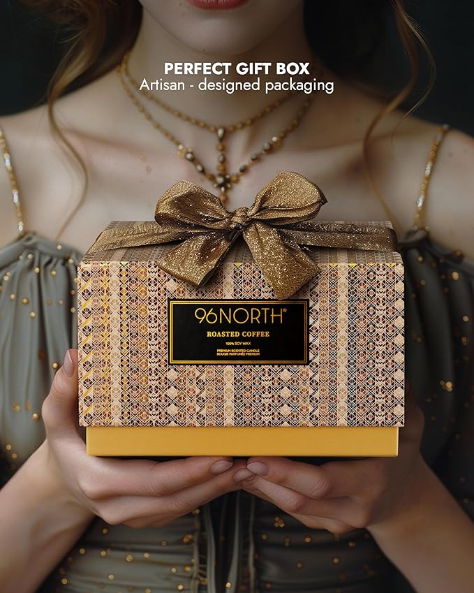 96NORTH Luxury Coffee Soy Candle | Large 3 Wick Jar Candle | Up to 40 Hours - Image 6