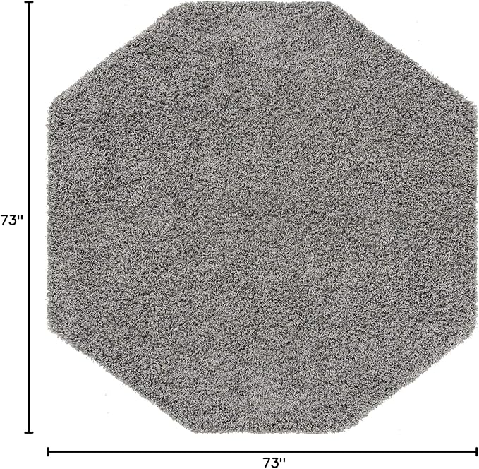 Unique Loom Solid Shag Collection Area Rug - Image 2
