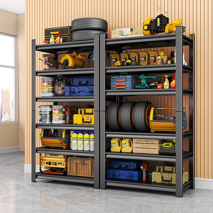 Storage Shelves, Garage Metal Shelving Unit 35"W x 18"D x 82"H, 6-Tier - Image 6
