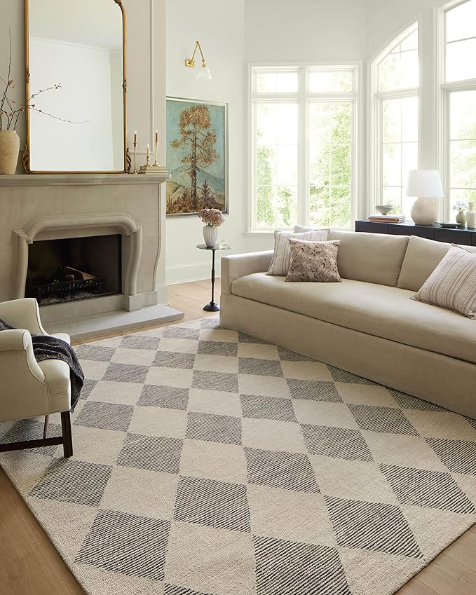 Loloi Chris Loves Julia Francis Collection FRA-01 Beige/Charcoal 5'-0" x 7'-6" by Loloi