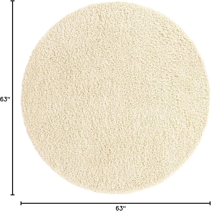 Unique Loom Solid Shag Collection Area Rug - Image 2