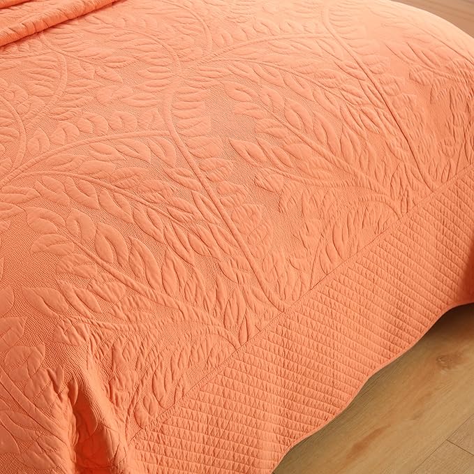 MarCielo 3-Piece 100% Cotton Oversized Bedspread Lightweight Quilt Coverlet - Image 6