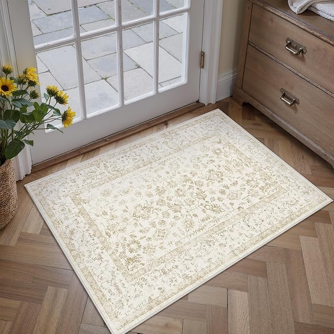 2x3 Brown Entryway Area Rug Machine Washable Door Mat Kitchen Vintage - Image 5
