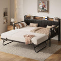 LIKIMIO Daybed with Trundle Bed, Twin XL Bed Frame with Storage Headboard and by LIKIMIO