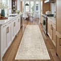 Light Brown Runner Rug 2'6"x12' Washable Carpet by PureCozy
