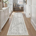 Black Runner Rug 2x7 Hallway Machine Washable Kitchen Vintage Distressed Non by PureCozy
