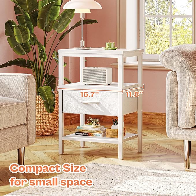 SUPERJARE Nightstand Set of 2, Bed Side Tables - Image 6