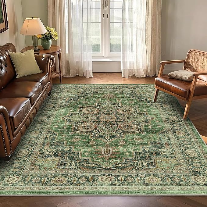 6x9 Area Rugs for Living Room Ultra-Soft Washable Rug Vintage Distressed Boho - Image 2