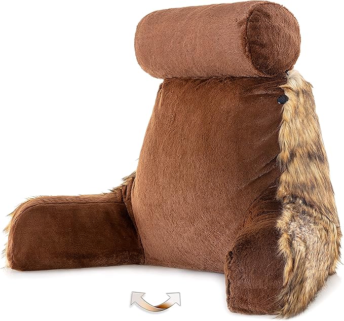 Husband Pillow Medium Limited Baby Brown Bear Fabulous Faux Fur Backrest - Image 3