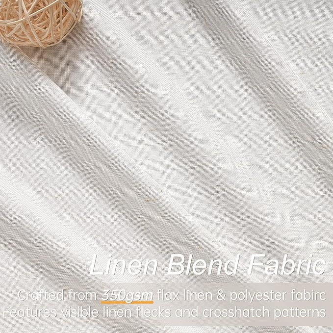 Topfinel 94 Inches Long Full Blackout Linen Curtains - Image 4