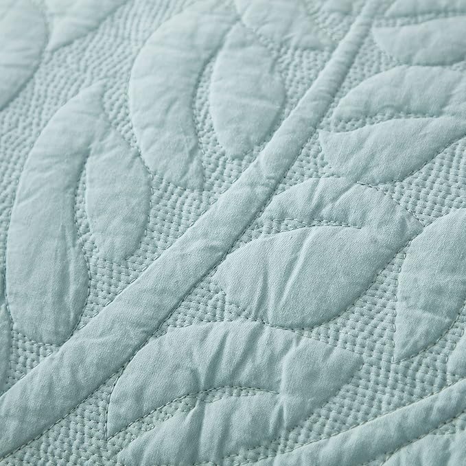 MarCielo 3-Piece 100% Cotton Oversized Bedspread Lightweight Quilt Coverlet - Image 2