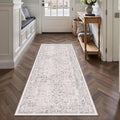 Gray Runner Rug 2x7 Hallway Machine Washable Kitchen Vintage Distressed Non by PureCozy