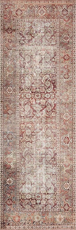 Loloi Layla Collection LAY-11 Cinnamon/Sage 2'-6" x 9'-6" .13" Thick Runner Rug - Image 5