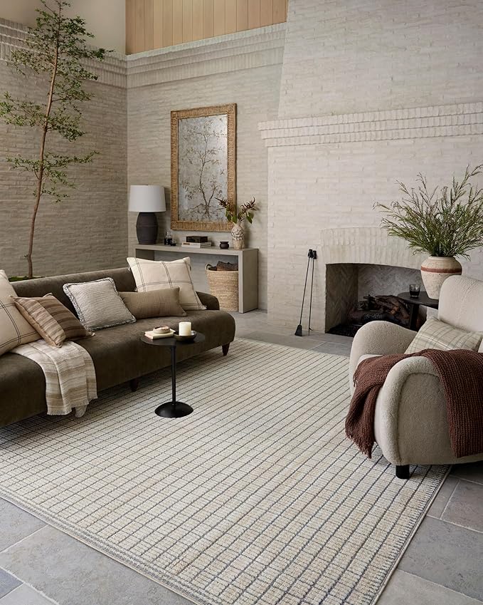 Loloi Amber Lewis Bexley Collection BEX-04 Slate/Natural 11'-6" x 15' Area Rug by Loloi