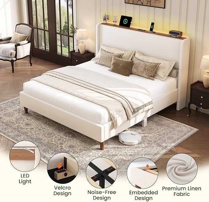 LARMACE Queen Size Bed Frame - Image 7