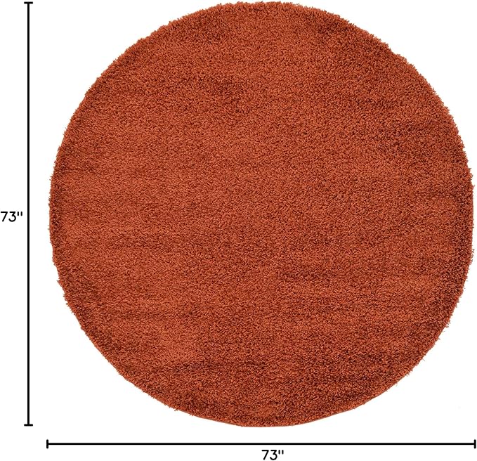 Unique Loom Solid Shag Collection Area Rug - Image 2