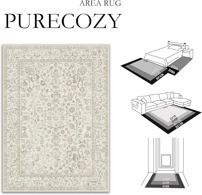 2x3 Taupe Entryway Area Rug Machine Washable Door Mat Kitchen Vintage - Image 9