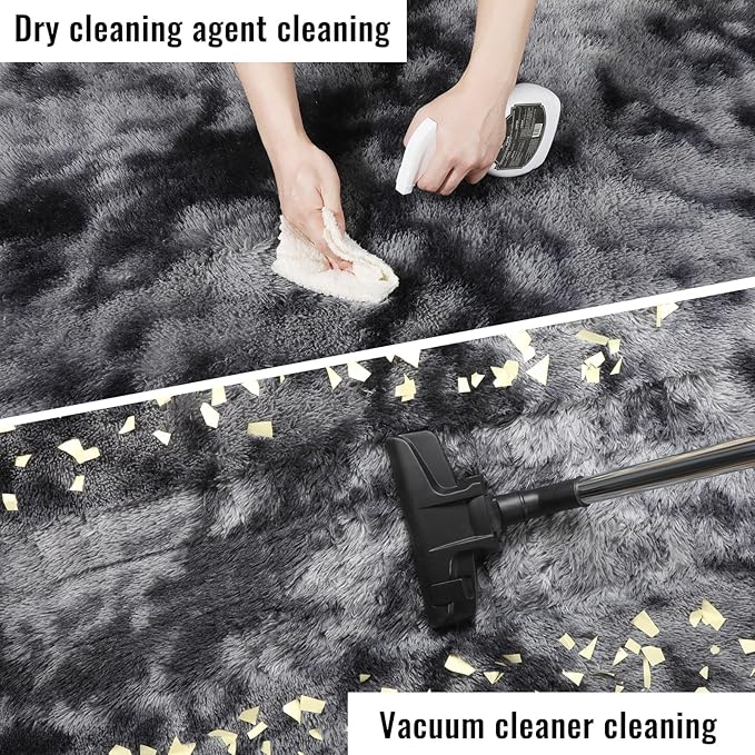 PAGISOFE Abstract Shaggy Area Rug 4' x 6' Plush Furry Rugs - Image 7