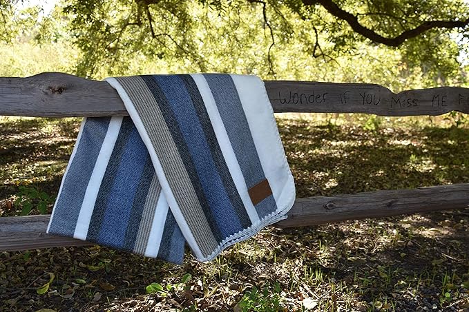 QISU Alpaca Wool Blanket Throw | Large, Stripe | 85 x 65 inches | Ultra-Soft - Image 2
