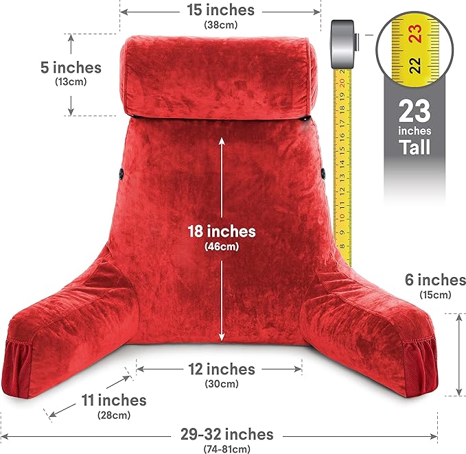Husband Pillow Medium Red, Backrest - Image 4