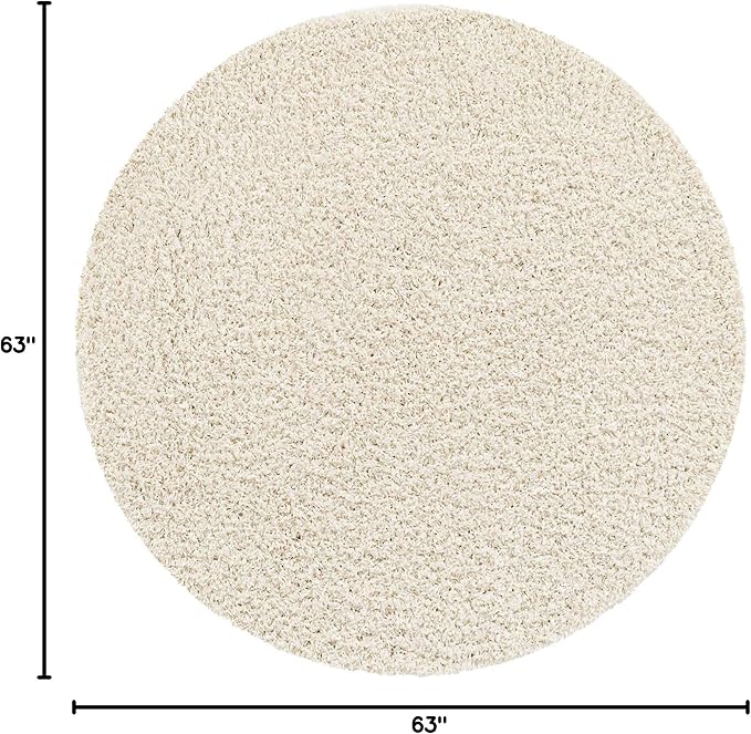 Unique Loom Solid Shag Collection Area Rug - Image 2
