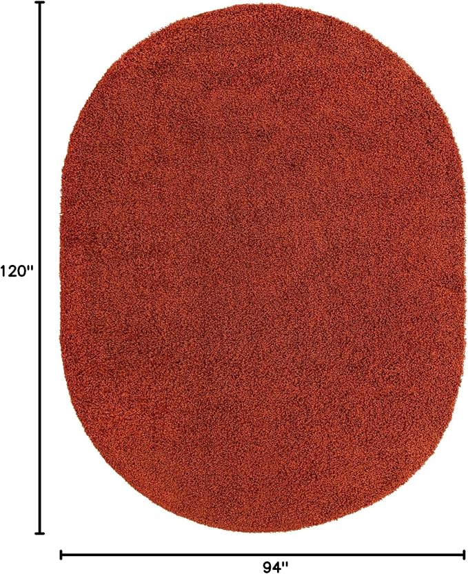 Unique Loom Solid Shag Collection Area Rug - Image 2