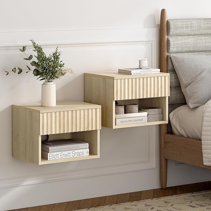 Floating Nightstand Set of 2 by EYYTHUNG
