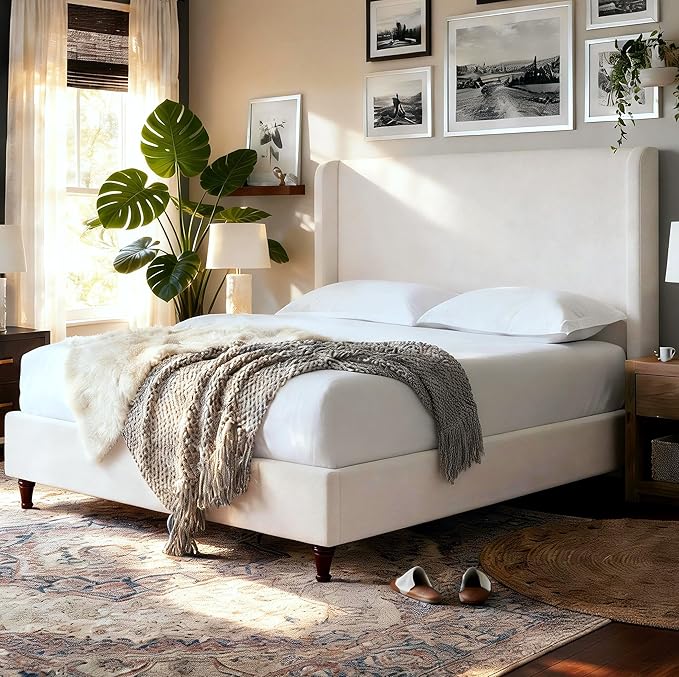 Harper 54" Extra-Tall Headboard Bed Frame by Unknown