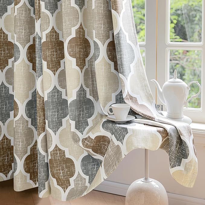 Beauoop 100% Blackout Curtains 84 Inches Long 2 Panels by Beauoop