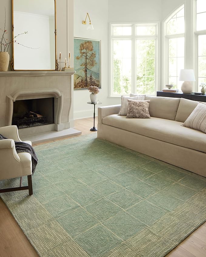 Loloi Chris Loves Julia Francis Collection FRA-02 Green/Natural 8'-6" x 12' by Loloi