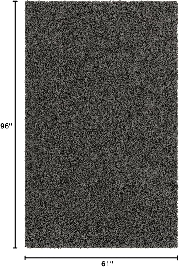 Unique Loom Solid Shag Collection Area Rug - Image 2