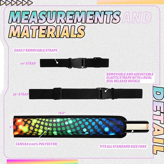 Summer Rave Fan Thigh Holster Rave Fan Holder Folding Hand Pouch Foldable - Image 3