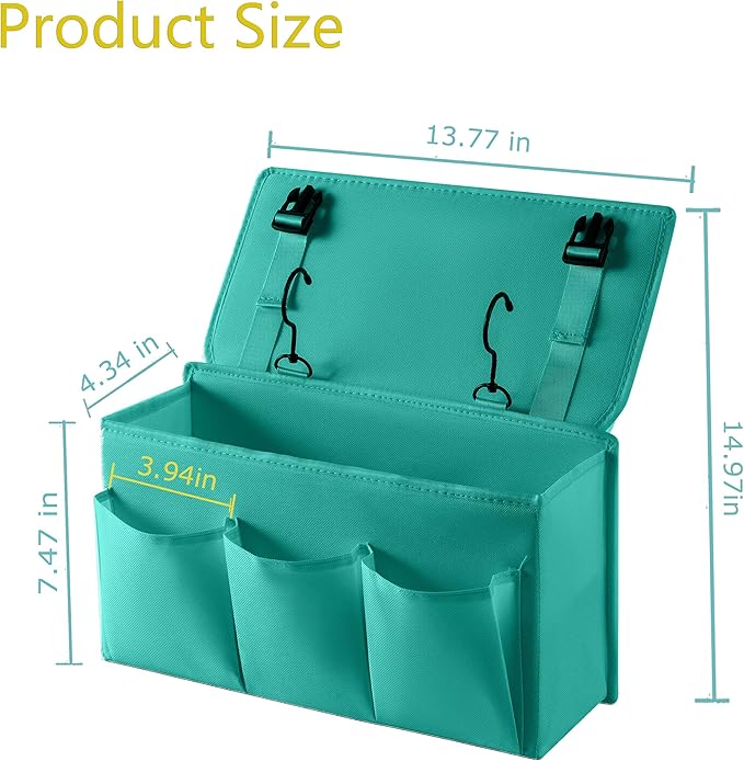 LASAMOLL Bedside Caddy Bedside Storage Organizer, Bed Caddy - Image 2