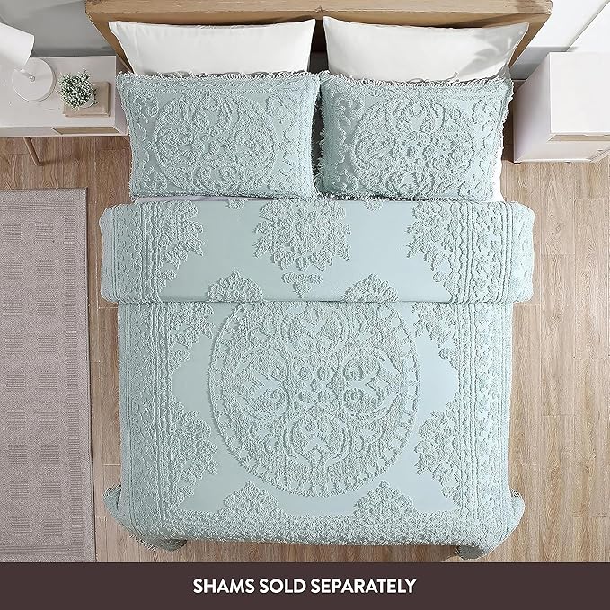 Beatrice Home Fashions Medallion Chenille Bedspread - Image 3