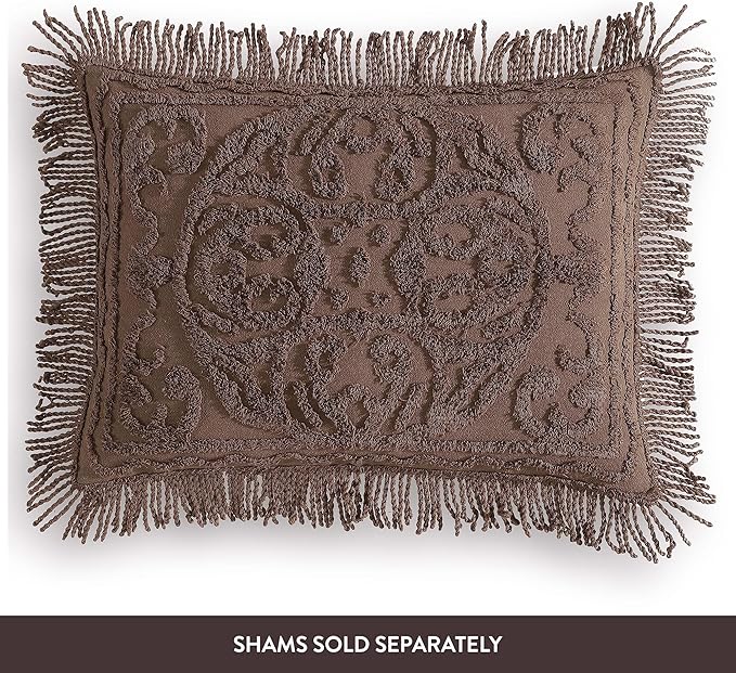 Beatrice Home Fashions Medallion Chenille Bedspread - Image 4