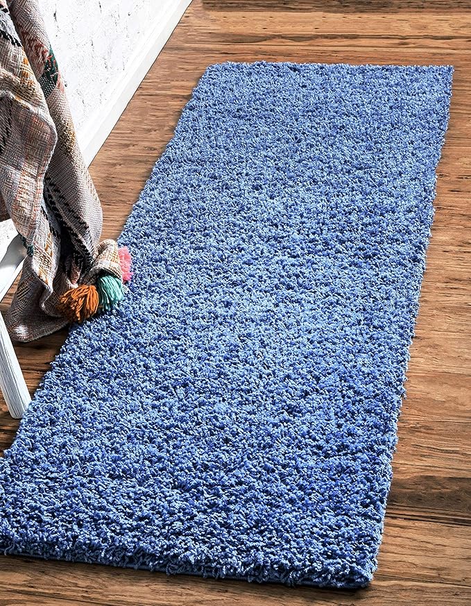 Unique Loom Solid Shag Collection Area Rug - Image 2