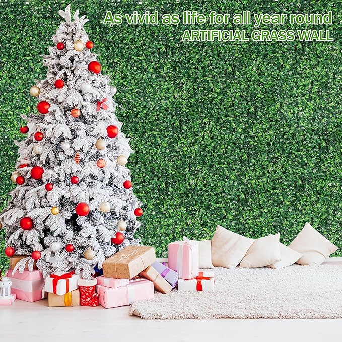 Ogrmar 12 PCS 20"x 20" Artificial Boxwood Panels Topiary Hedge Plant, Privacy - Image 5