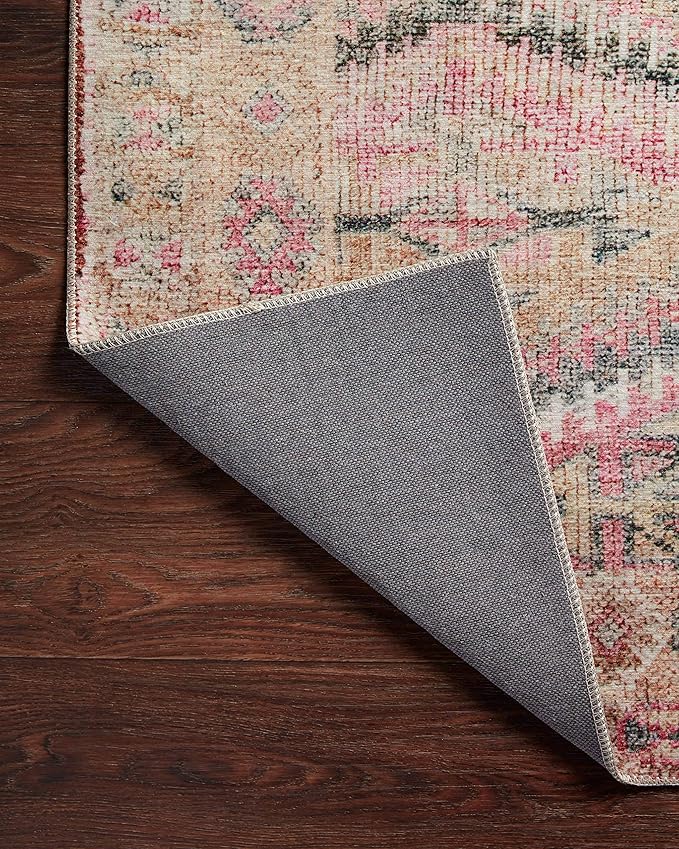 Loloi Layla Collection LAY-17 Pink/Lagoon 2'-3" x 3'-9" .13" Thick Accent Rug - Image 8