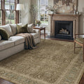 Brown 6x9 Area Rug Washable Vintage Carpet by PureCozy