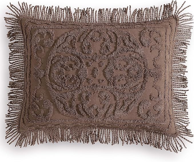 Beatrice Home Fashions Medallion Chenille Bedspread, Standard Sham by BeatriceHomeFashions
