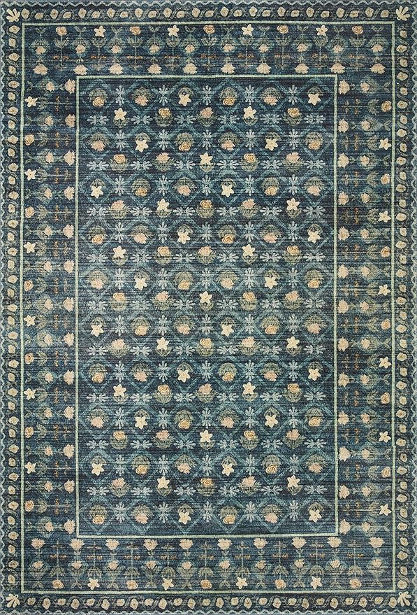 Loloi Rifle Paper Co. Eden Collection EDE-03 Lattice Indigo 2'-6" x 7'-6" - Image 3