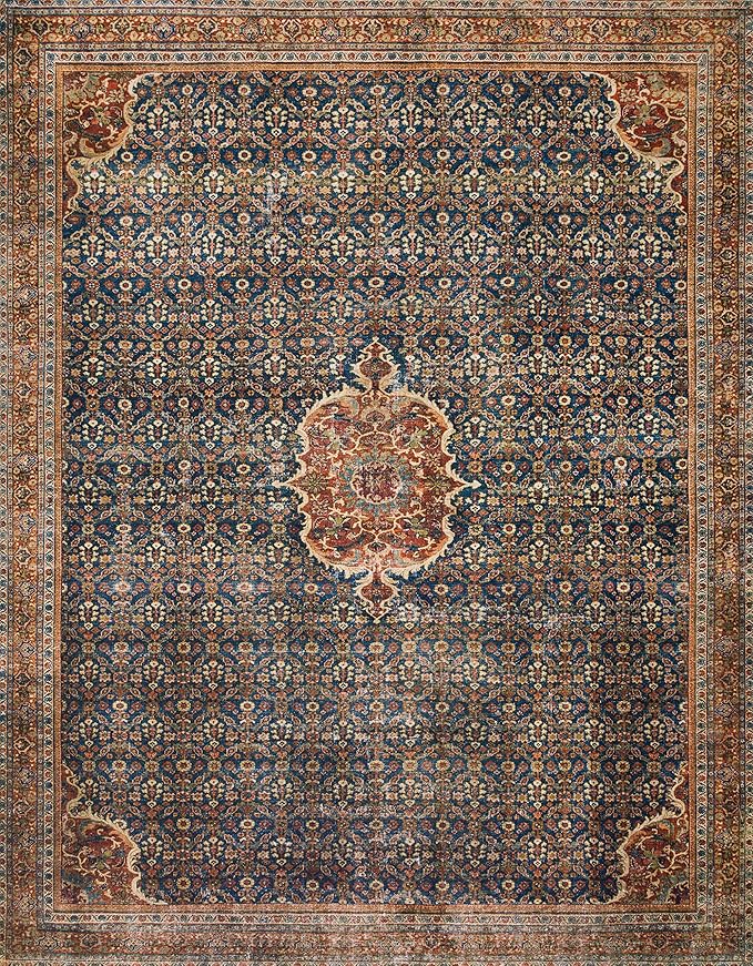 Loloi Layla Collection LAY-09 Cobalt Blue/Spice 7'-6" x 9'-6" .13" Thick Area - Image 4