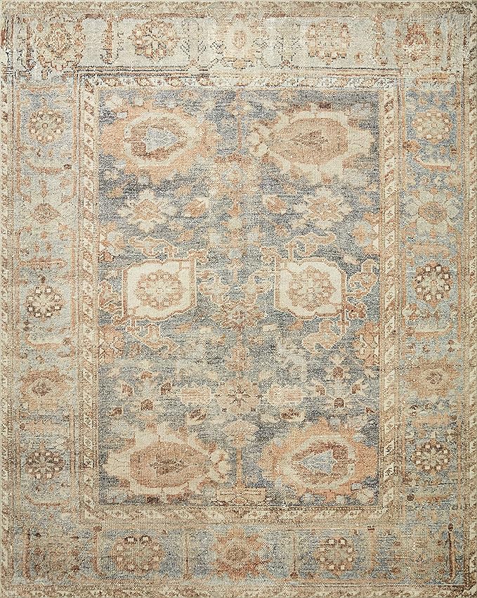 Loloi Margot Collection MAT-03 Ocean/Spice 3'-6" x 5'-6" Accent Rug feat. - Image 2