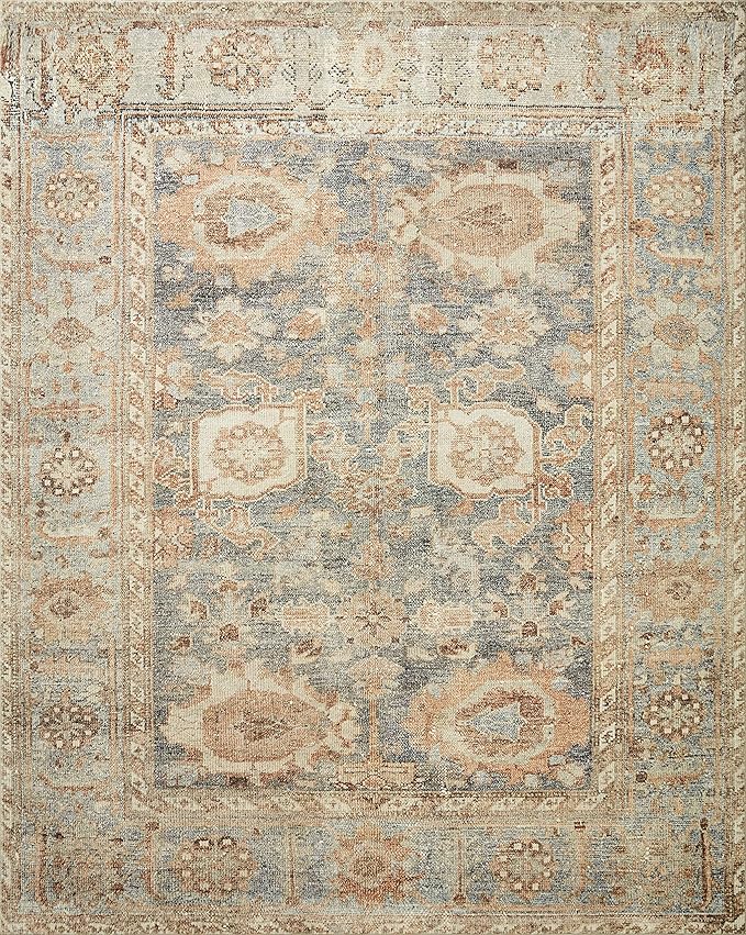 Loloi Margot Collection MAT-03 Ocean/Spice 7'-6" x 9'-6" Area Rug feat. - Image 2