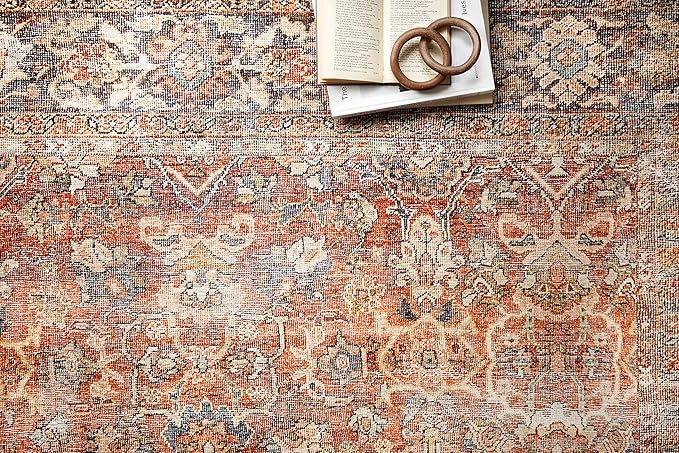 Loloi Layla Collection LAY-02 Spice/Marine 9'-0" x 12'-0" .13" Thick Area Rug - Image 5