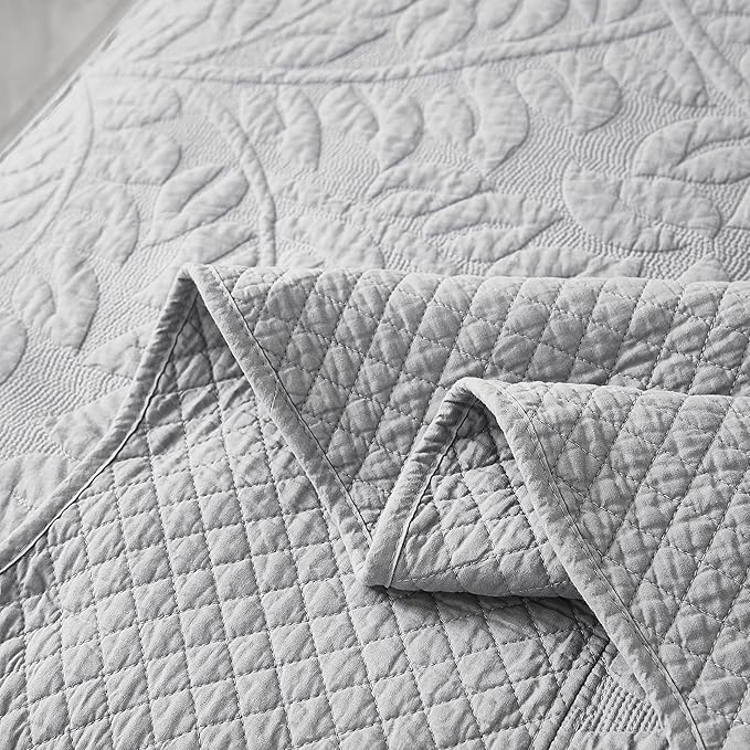 MarCielo 3-Piece 100% Cotton Oversized Bedspread Lightweight Quilt Coverlet - Image 6