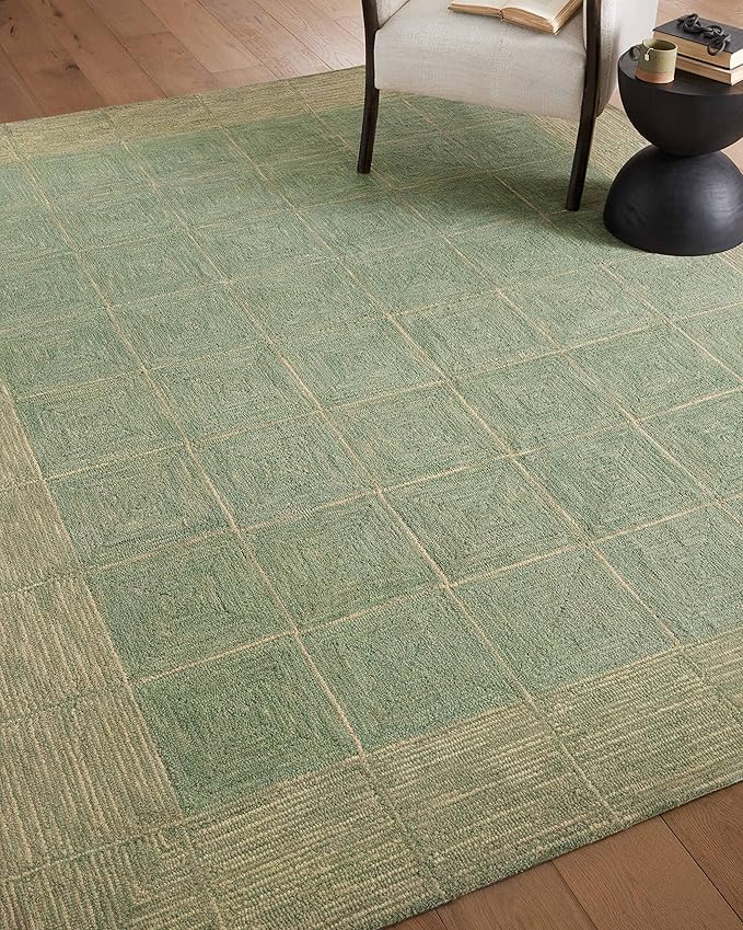 Loloi Chris Loves Julia Francis Collection FRA-02 Green/Natural 2'-3" x 3'-9" - Image 4