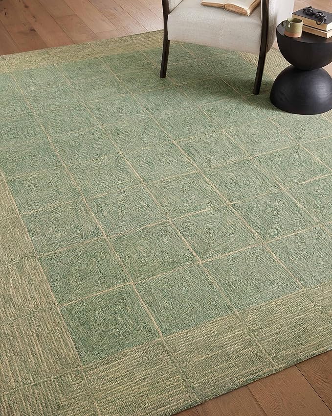 Loloi Chris Loves Julia Francis Collection FRA-02 Green/Natural 11'-6" x 15' - Image 4