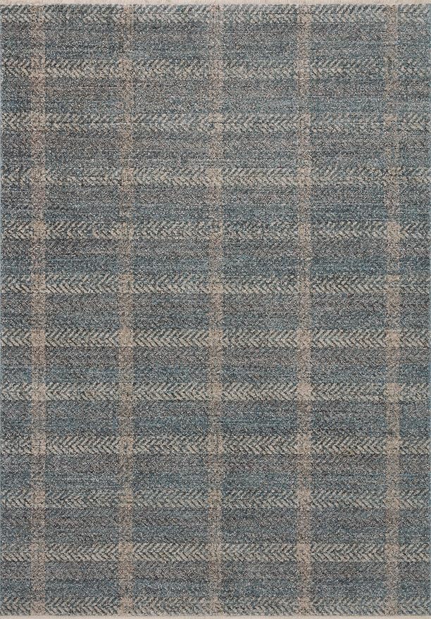 Loloi Angela Rose Ember Collection EMB-03 Blue/Beige 2'-7" x 7'-6" Runner Rug - Image 2